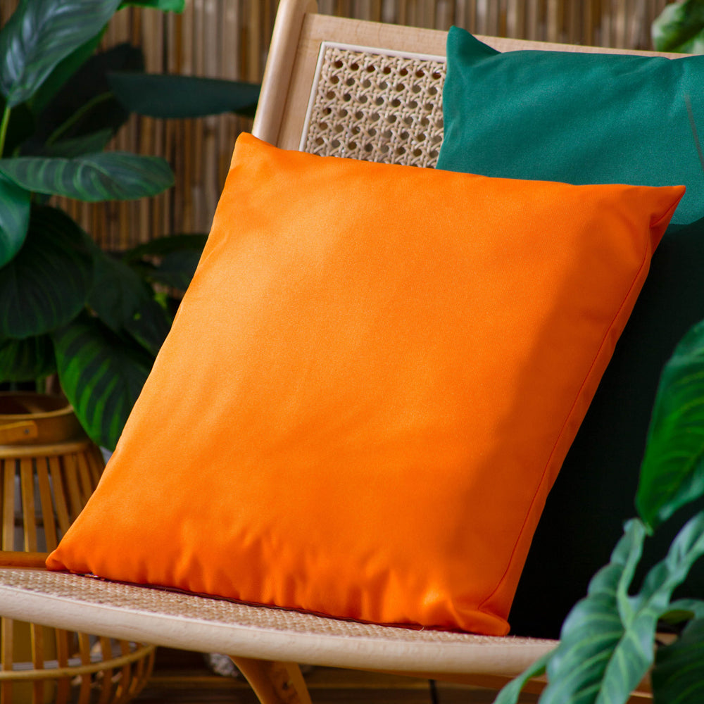 Plain Orange Cushions - Plain Outdoor Cushion Cover Orange Furn
