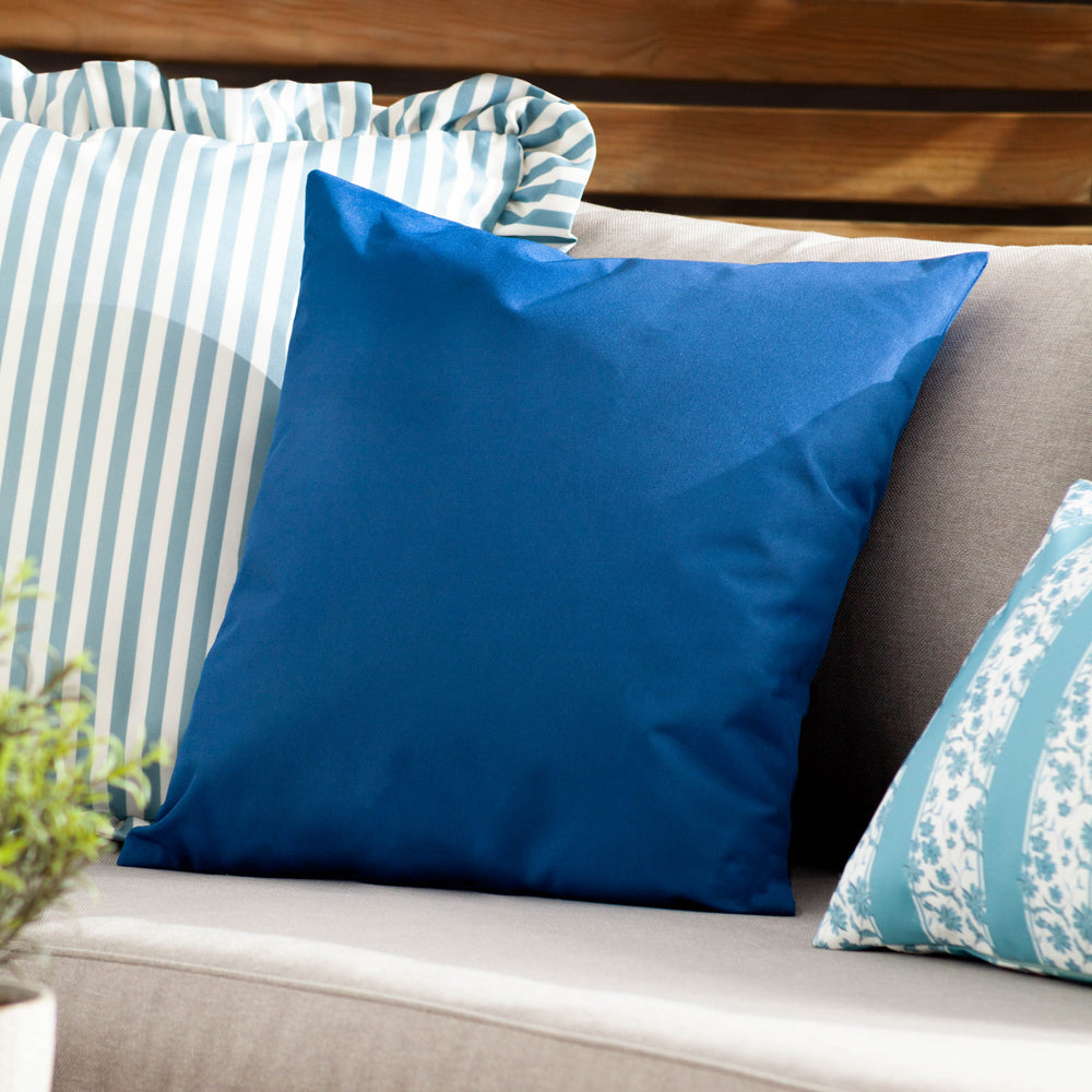 Plain Blue Cushions - Plain Outdoor Cushion Cover Royal Furn