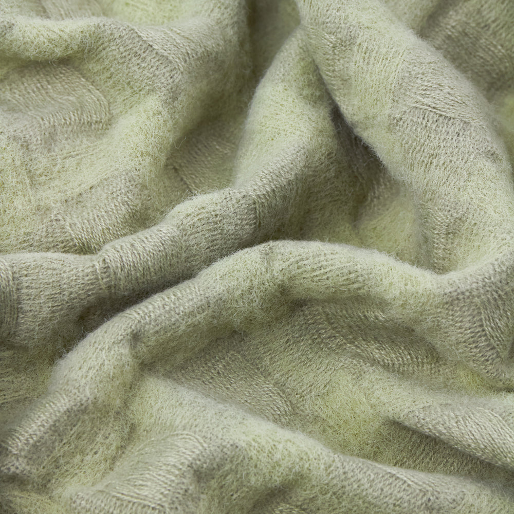 Walton Waffle Fringed Throw Sage