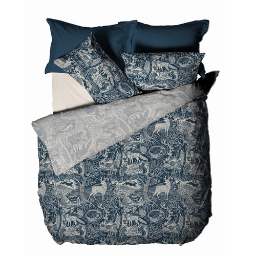 Animal Blue Bedding - Winter Woods Animal Duvet Cover Set Midnight furn.