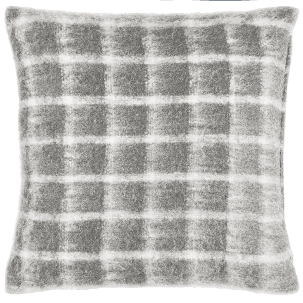 Yarrow Check Cushion Flint Grey