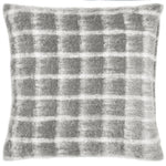 Yard Yarrow Check Cushion Cover in Flint Grey