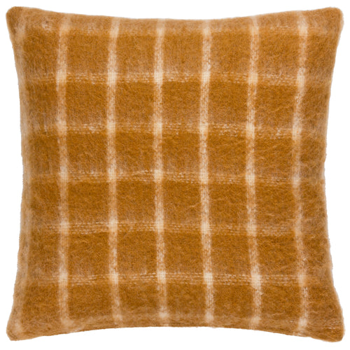 Check Orange Cushions - Yarrow Check  Cushion Cover Ginger Yard