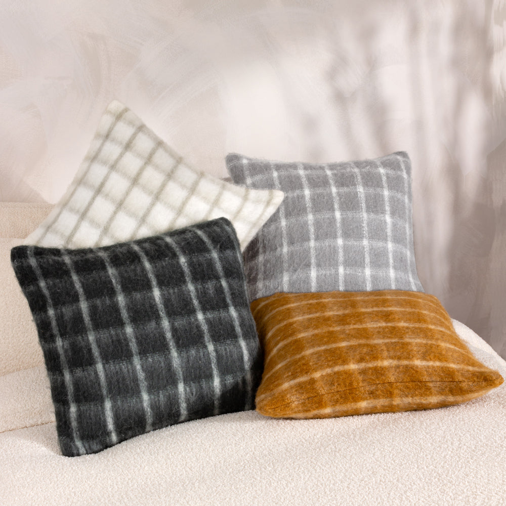 Yarrow Check Cushion Natural/Biscuit